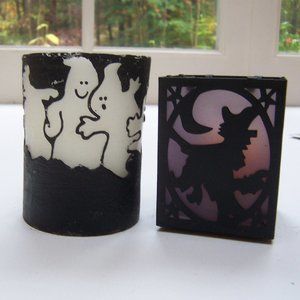 HALLOWEEN Ghost and Flying Witch Candle Bundle
